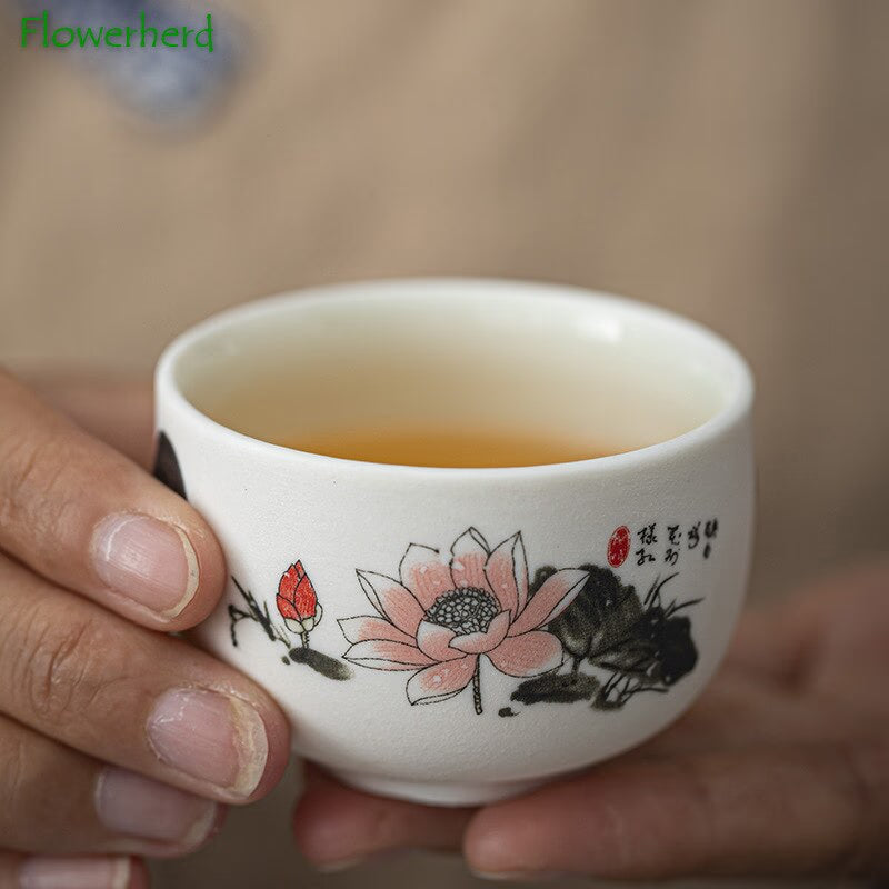Snowflake Glaze Ceramic Kung Fu Tea Set Gift Box Teaware Pottery Creative Tea Pot and Cup Set Tea Cup Set of 6 Chinese Tea Set acacuss