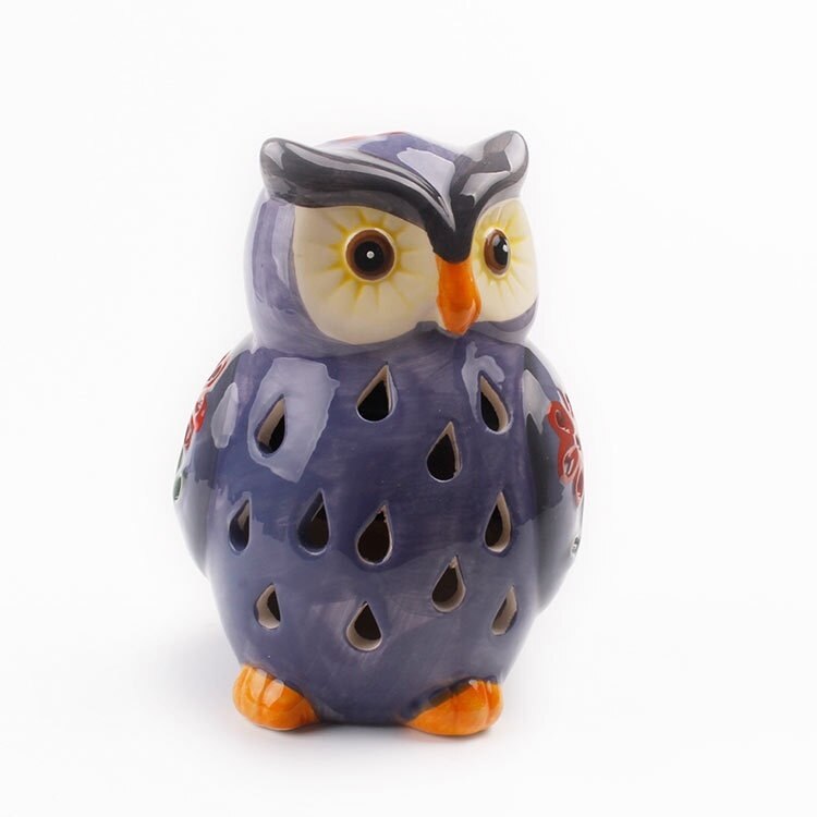 Solar Powered Owl Light Ceramic Light for Deck Yard Garden Home Pathway Landscape for Decoration Home Decor acacuss