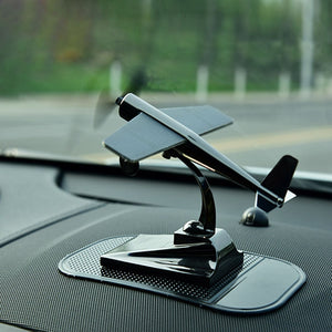 Solar Powered Rotating Airplane Model Car Decoration Creative Gift Box Home Decoration Living Room Decoration and Ornaments acacuss