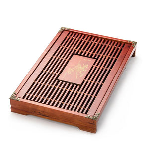 Solid Wood Tea Tray Storage Water Drainage Dual Use Tea set Tea Set Chinese Tea Room Ceremony Tools acacuss