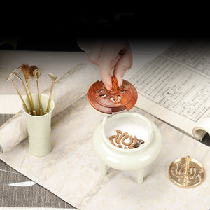 Song Style Elegant Incense Ceramic Set DIY Household Indoor Incense Seal Air Incense Burner Incense Spoon Incense Supplies acacuss