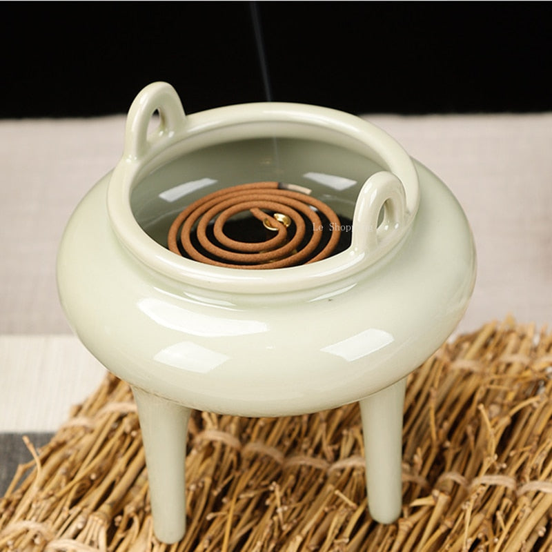 Song Style Elegant Incense Ceramic Set DIY Household Indoor Incense Seal Air Incense Burner Incense Spoon Incense Supplies acacuss