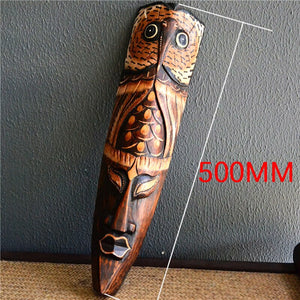 Southeast Asian Style Wall Hanging Pendant Thai Wood Carving African Face Mask Creative Retro Home Bar Hotel Decoration acacuss