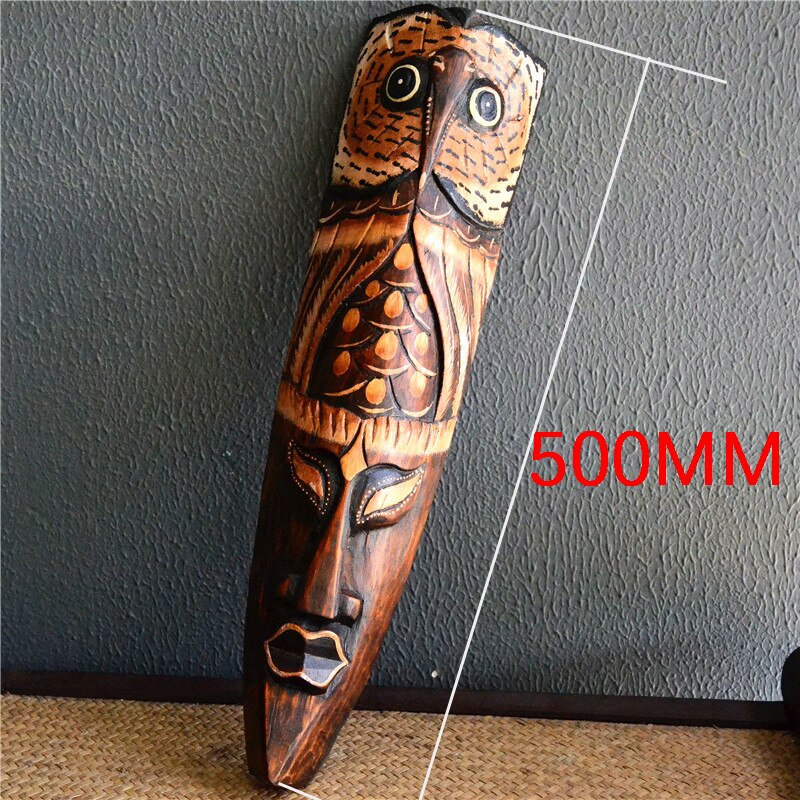 Southeast Asian Style Wall Hanging Pendant Thai Wood Carving African Face Mask Creative Retro Home Bar Hotel Decoration acacuss