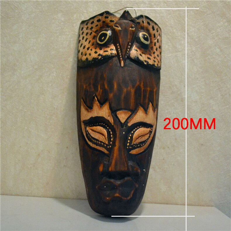 Southeast Asian Style Wall Hanging Pendant Thai Wood Carving African Face Mask Creative Retro Home Bar Hotel Decoration acacuss