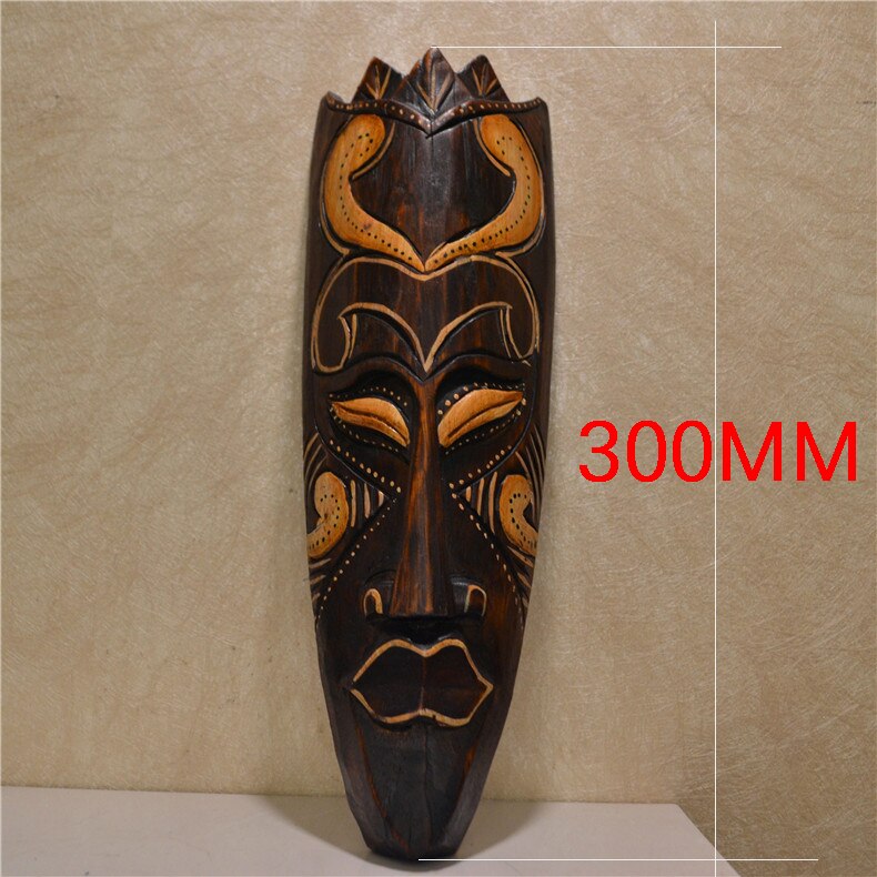 Southeast Asian Style Wall Hanging Pendant Thai Wood Carving African Face Mask Creative Retro Home Bar Hotel Decoration acacuss