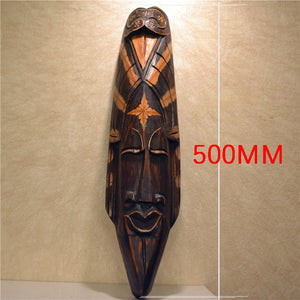 Southeast Asian Style Wall Hanging Pendant Thai Wood Carving African Face Mask Creative Retro Home Bar Hotel Decoration acacuss