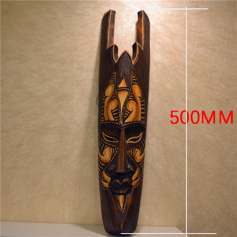 Southeast Asian Style Wall Hanging Pendant Thai Wood Carving African Face Mask Creative Retro Home Bar Hotel Decoration acacuss