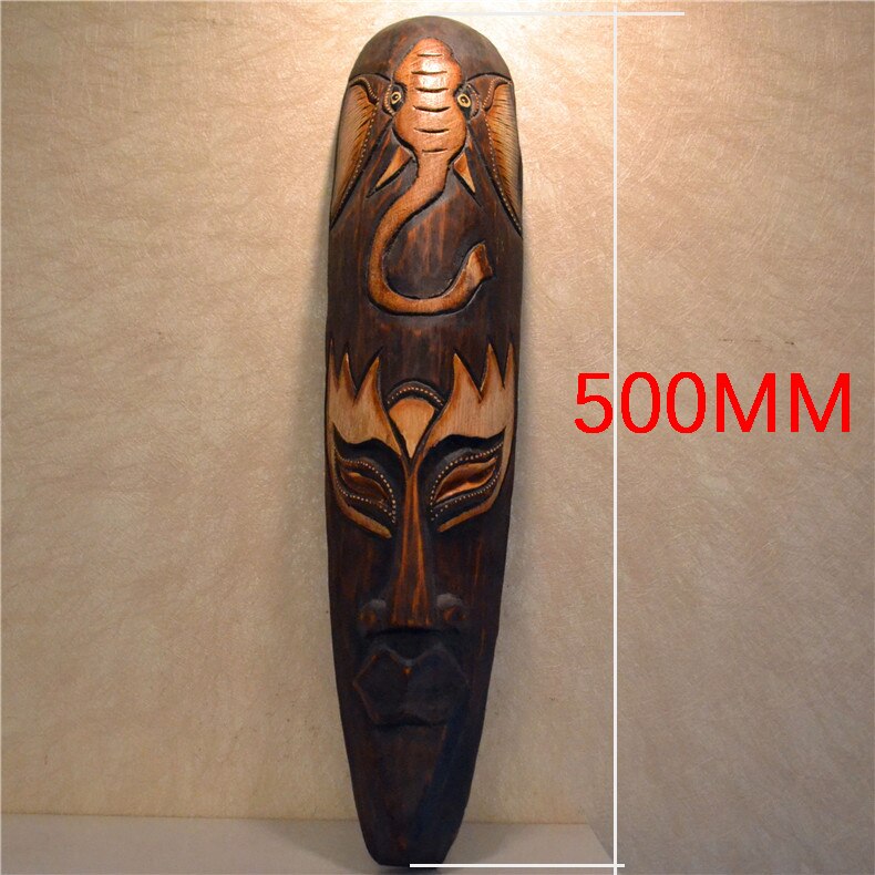 Southeast Asian Style Wall Hanging Pendant Thai Wood Carving African Face Mask Creative Retro Home Bar Hotel Decoration acacuss