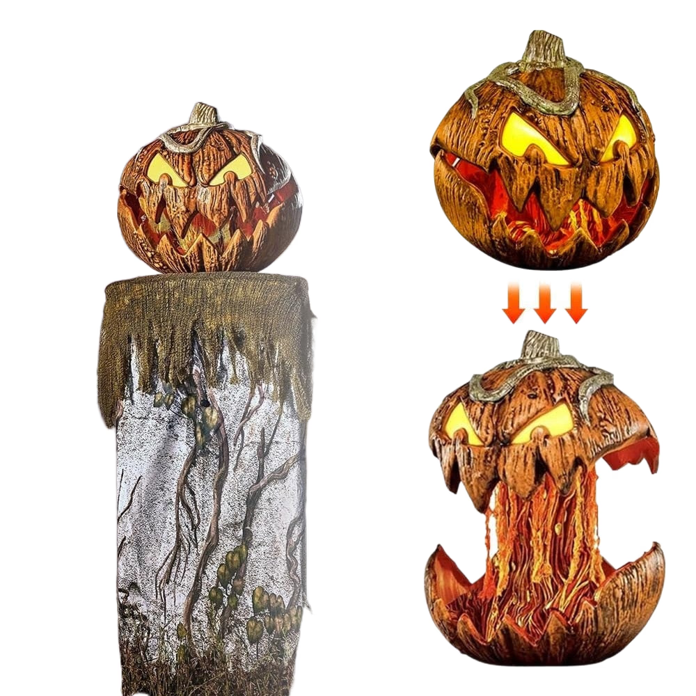 2023 New for Spirit Halloween Gourdo Animatronic,Halloween Rise and Fall Makes a Terrifying Sound Pumpkin Head,Halloween Decor acacuss