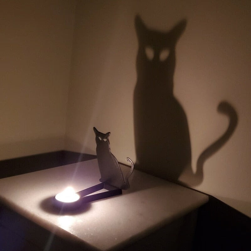 Spooktacular Halloween Shadow Decor Funny Candlestick with Skull Pumpkin Witch Desktop Decor Horror Spooky Decor 2023 Halloween acacuss