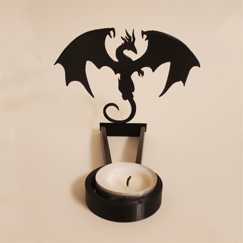Spooktacular Halloween Shadow Decor Funny Candlestick with Skull Pumpkin Witch Desktop Decor Horror Spooky Decor 2023 Halloween acacuss