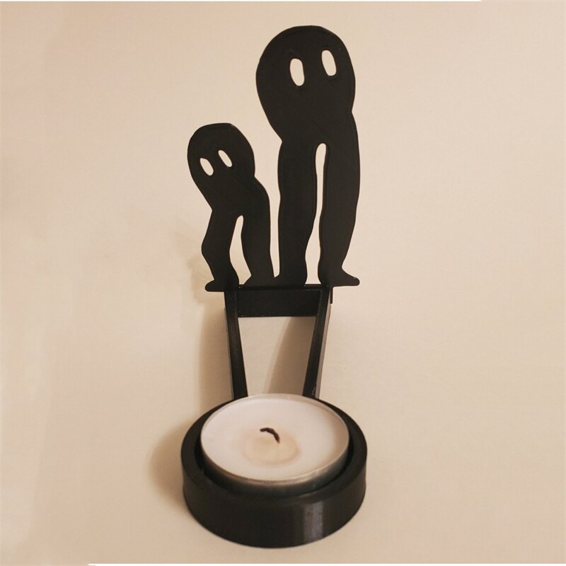 Spooktacular Halloween Shadow Decor Funny Candlestick with Skull Pumpkin Witch Desktop Decor Horror Spooky Decor 2023 Halloween acacuss