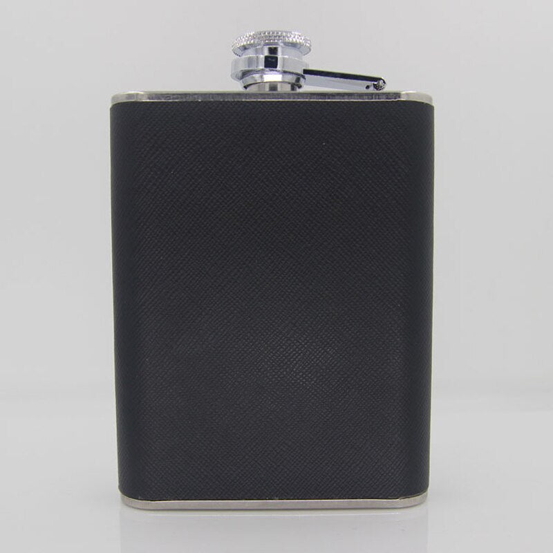 Stainless Steel Flagon Whiskey Steel Flagon Cigarette Case Hip Flask Funnel Stainless Steel 5/6 Oz Wine Bottle Cigarette Set acacuss