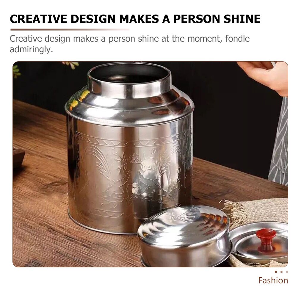 Stainless Steel Tea Caddy Tea Packaging Iron Box Household Portable Mini Metal Tea Box Small Sealed Tea Canister Food Container acacuss