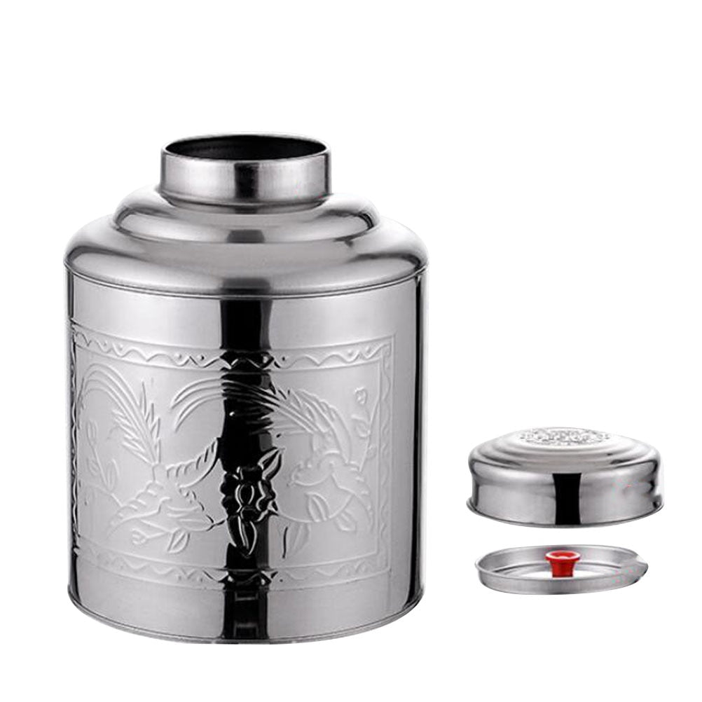 Stainless Steel Tea Caddy Tea Packaging Iron Box Household Portable Mini Metal Tea Box Small Sealed Tea Canister Food Container acacuss