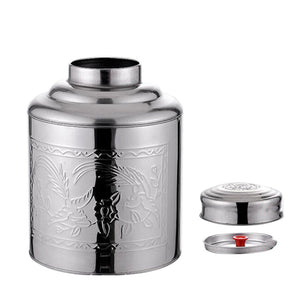 Stainless Steel Tea Caddy Tea Packaging Iron Box Household Portable Mini Metal Tea Box Small Sealed Tea Canister Food Container acacuss