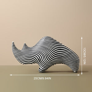 Statues Figurines Home Decor Room Resin Rhino Sculptures Figurines For Interior Room Ornaments Home Decor Art Craft Accessories acacuss