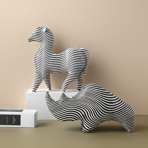 Statues Figurines Home Decor Room Resin Rhino Sculptures Figurines For Interior Room Ornaments Home Decor Art Craft Accessories acacuss