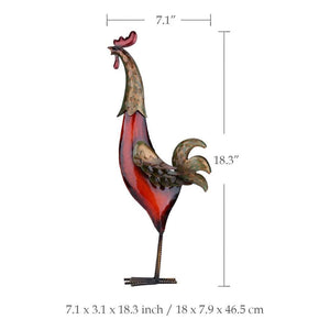 Statues Sculptures Iron Rooster Figurines Miniatures Metal Garden Statues Sculptures home decoration Handmade Crafts art acacuss