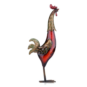Statues Sculptures Iron Rooster Figurines Miniatures Metal Garden Statues Sculptures home decoration Handmade Crafts art acacuss