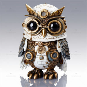 2023 New Steampunk Owl Resin Artwork Decoration Home Indoor and Outdoor Garden Door Decoration Halloween Decoration Accessories acacuss