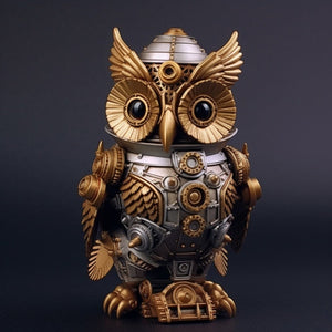 2023 New Steampunk Owl Resin Artwork Decoration Home Indoor and Outdoor Garden Door Decoration Halloween Decoration Accessories acacuss