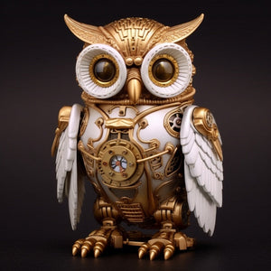 2023 New Steampunk Owl Resin Artwork Decoration Home Indoor and Outdoor Garden Door Decoration Halloween Decoration Accessories acacuss