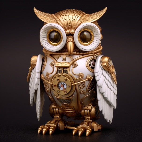 2023 New Steampunk Owl Resin Artwork Decoration Home Indoor and Outdoor Garden Door Decoration Halloween Decoration Accessories acacuss