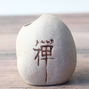 Stone Shape Small Vase Home DesktopCreative Ornaments Ceramic Stoneware Zen Hydroponic Plant Pots Small Fresh Flower Inserts acacuss