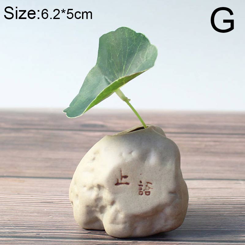 small stones for plant pots Stone Shape Small Vase Home DesktopCreative Ornaments Ceramic Stonewar – acacuss