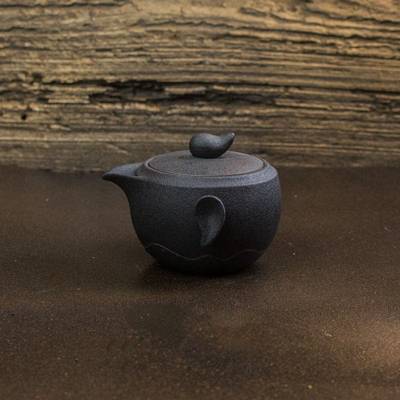 Stoneware Side Grip Pot Kung Fu Tea Set New Chinese Antique Teapot - acacuss