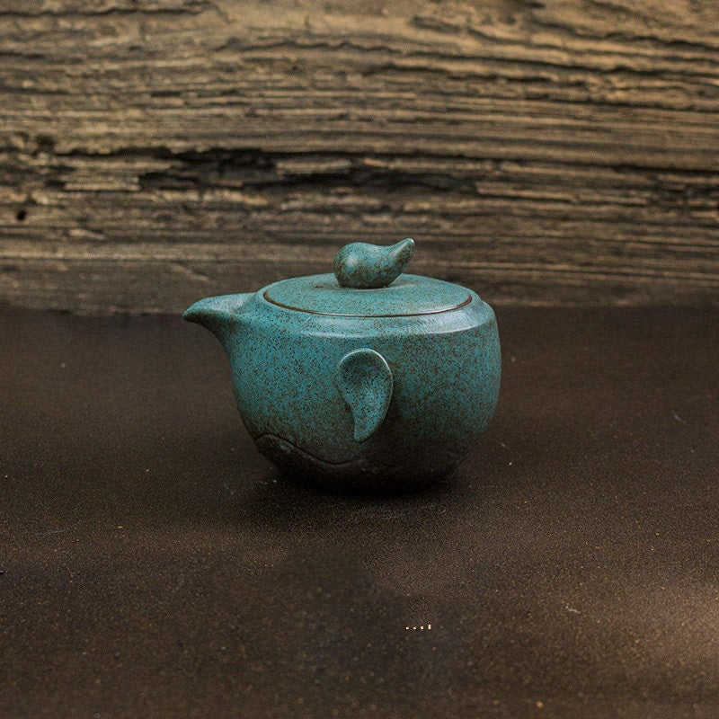 Stoneware Side Grip Pot Kung Fu Tea Set New Chinese Antique Teapot - acacuss