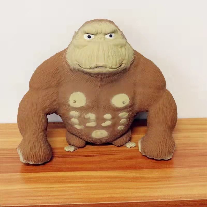 Stretch Gorilla Figure Sculpture Twisting Pulling Bending Anti-Anxiety Pinch Relieve Stress Toy Funny Kids Toy Knead Sand Toy acacuss