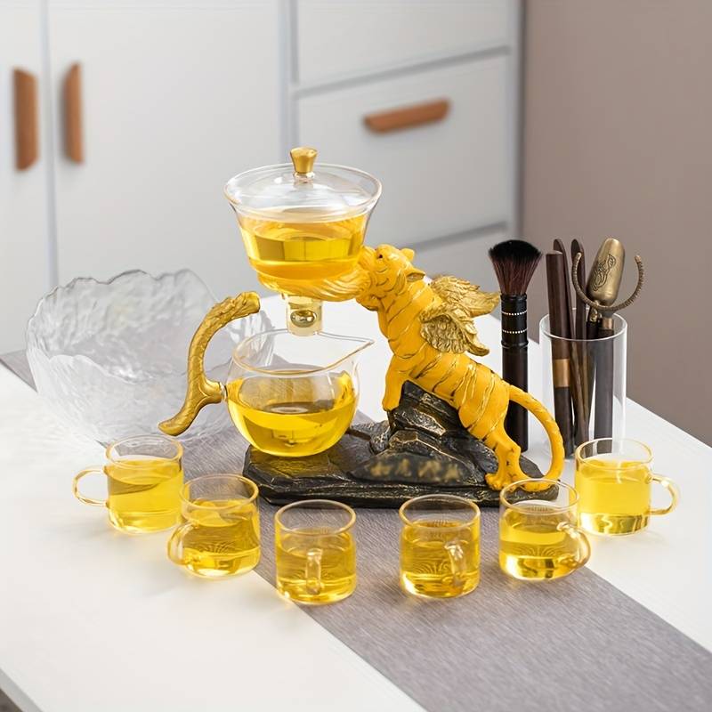 TIGER chinese tea set with Loose leaf tea infuser acacuss