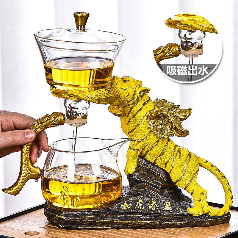TIGER chinese tea set with Loose leaf tea infuser acacuss