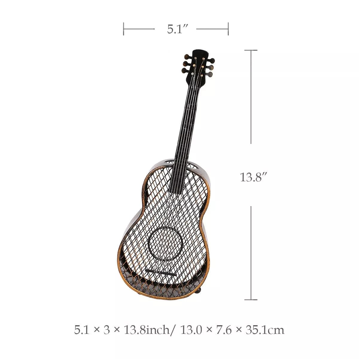 TOOARTS Guitar wine cork container Handcrafts Home decoration crafts vintage home decor Barware Ornament gifts storage rack acacuss
