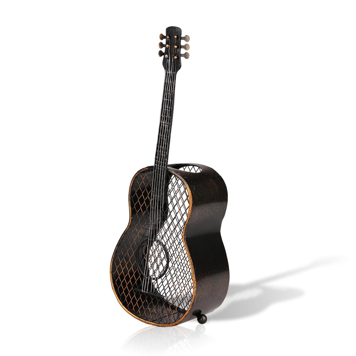 TOOARTS Guitar wine cork container Handcrafts Home decoration crafts vintage home decor Barware Ornament gifts storage rack acacuss