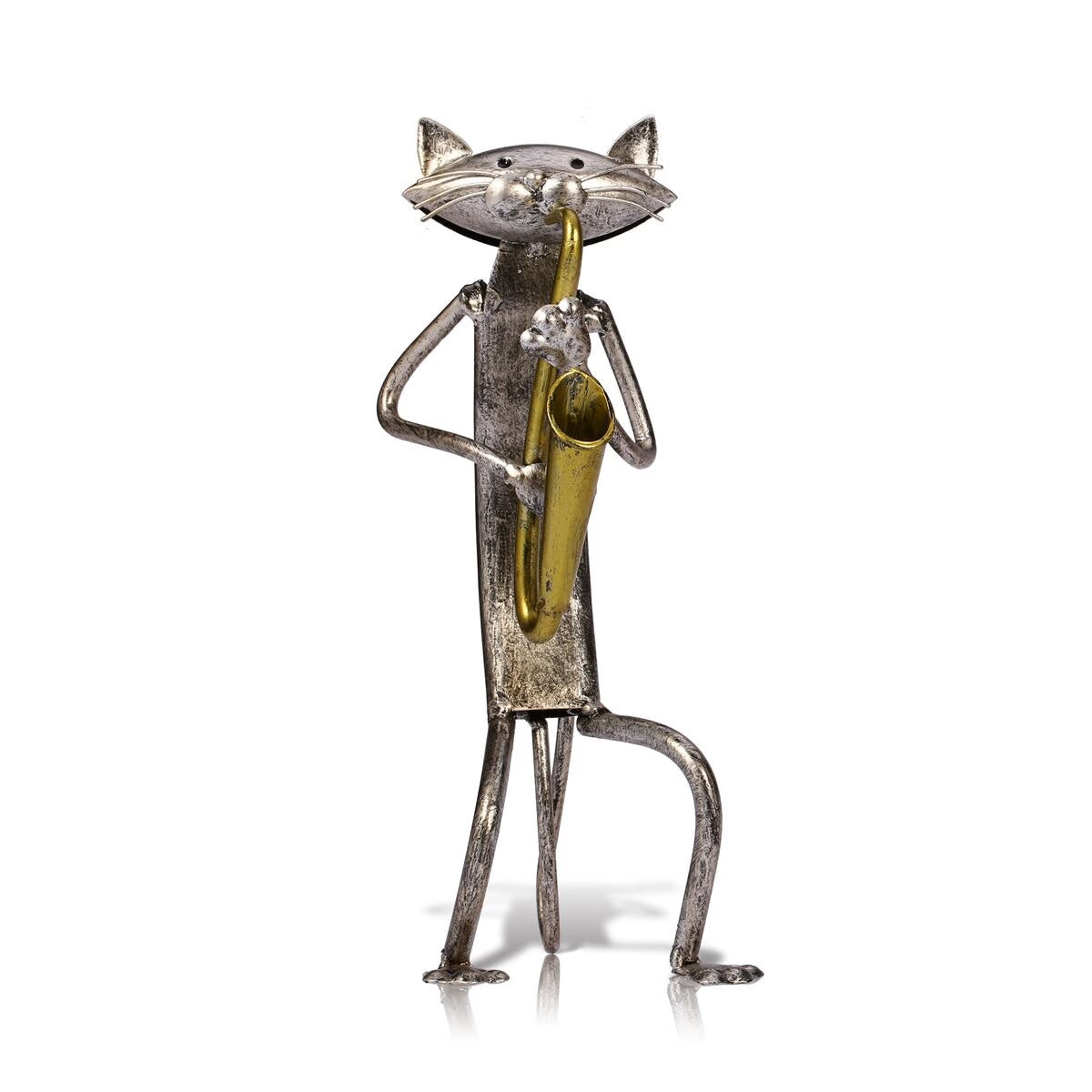 TOOARTS Metal Figurines Miniatures Garden Statues Sculptures Home Decoration Handicrafts Saxophone Furnishing Articles Gifts acacuss