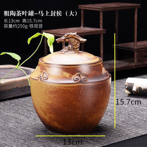 Tea Caddy Ceramic Jar Moisture-proof Sealed Tank Tea Box Candy Jar Storage Tank Tea Container Home Decorative Jars Tea Organizer acacuss