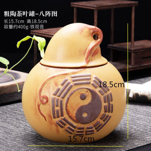 Tea Caddy Ceramic Jar Moisture-proof Sealed Tank Tea Box Candy Jar Storage Tank Tea Container Home Decorative Jars Tea Organizer acacuss