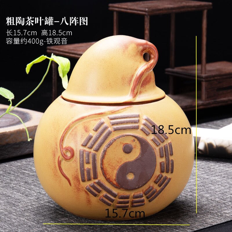 Tea Caddy Ceramic Jar Moisture-proof Sealed Tank Tea Box Candy Jar Storage Tank Tea Container Home Decorative Jars Tea Organizer acacuss