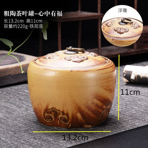 Tea Caddy Ceramic Jar Moisture-proof Sealed Tank Tea Box Candy Jar Storage Tank Tea Container Home Decorative Jars Tea Organizer acacuss