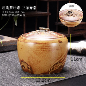 Tea Caddy Ceramic Jar Moisture-proof Sealed Tank Tea Box Candy Jar Storage Tank Tea Container Home Decorative Jars Tea Organizer acacuss