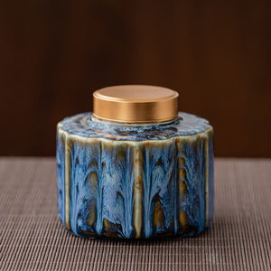 Tea Caddy Ceramic Jar Sealed Jar Moisture-proof Storage Tank Tea Box Tea Organizer Sugar Bowl Food Container Decorative Jars acacuss