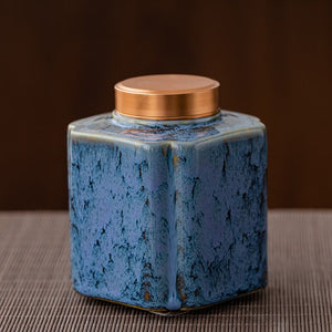 Tea Caddy Ceramic Jar Sealed Jar Moisture-proof Storage Tank Tea Box Tea Organizer Sugar Bowl Food Container Decorative Jars acacuss