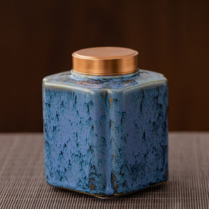 Tea Caddy Ceramic Jar Sealed Jar Moisture-proof Storage Tank Tea Box Tea Organizer Sugar Bowl Food Container Decorative Jars acacuss