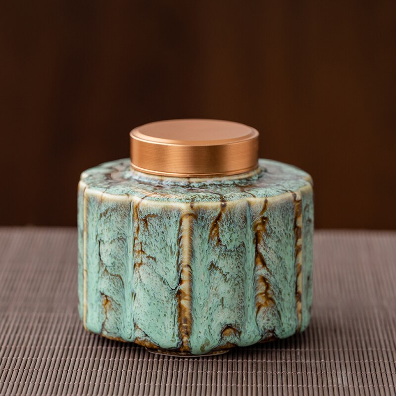 Tea Caddy Ceramic Jar Sealed Jar Moisture-proof Storage Tank Tea Box Tea Organizer Sugar Bowl Food Container Decorative Jars acacuss