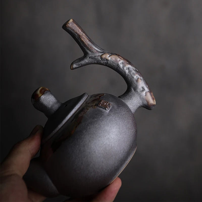 ACACUSS Tea-Ceramic Teapot Stump HANDMADE Chinese Tea Pot 240ml - Ceramic teapots tea kettle stump traditional chinese tea pot - ACACUSS