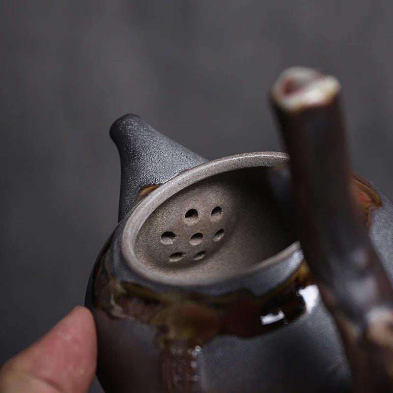 ACACUSS Tea-Ceramic Teapot Stump HANDMADE Chinese Tea Pot 240ml - Ceramic teapots tea kettle stump traditional chinese tea pot - ACACUSS